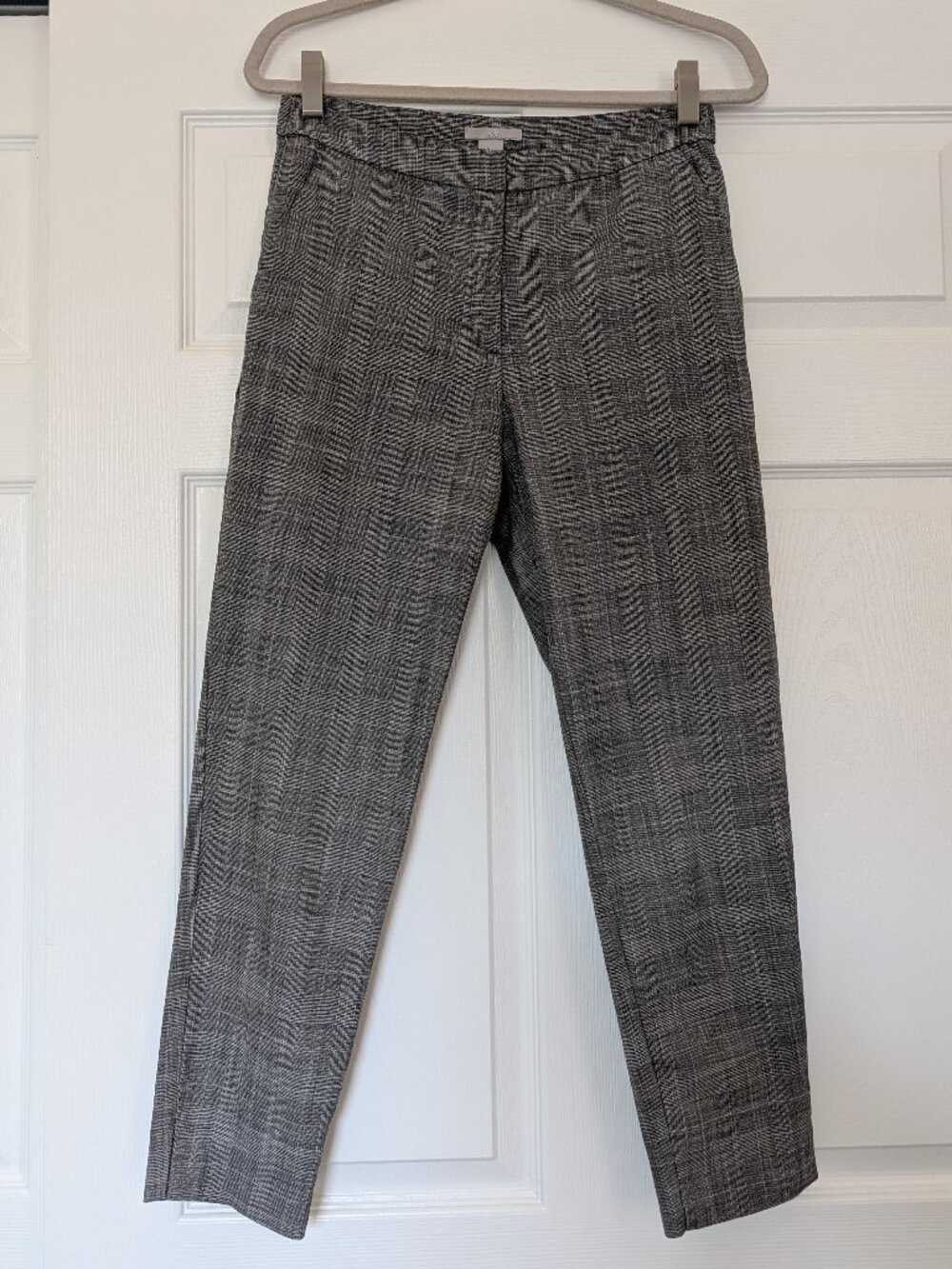 H&M - Black/Grey Plaid Cropped Pants